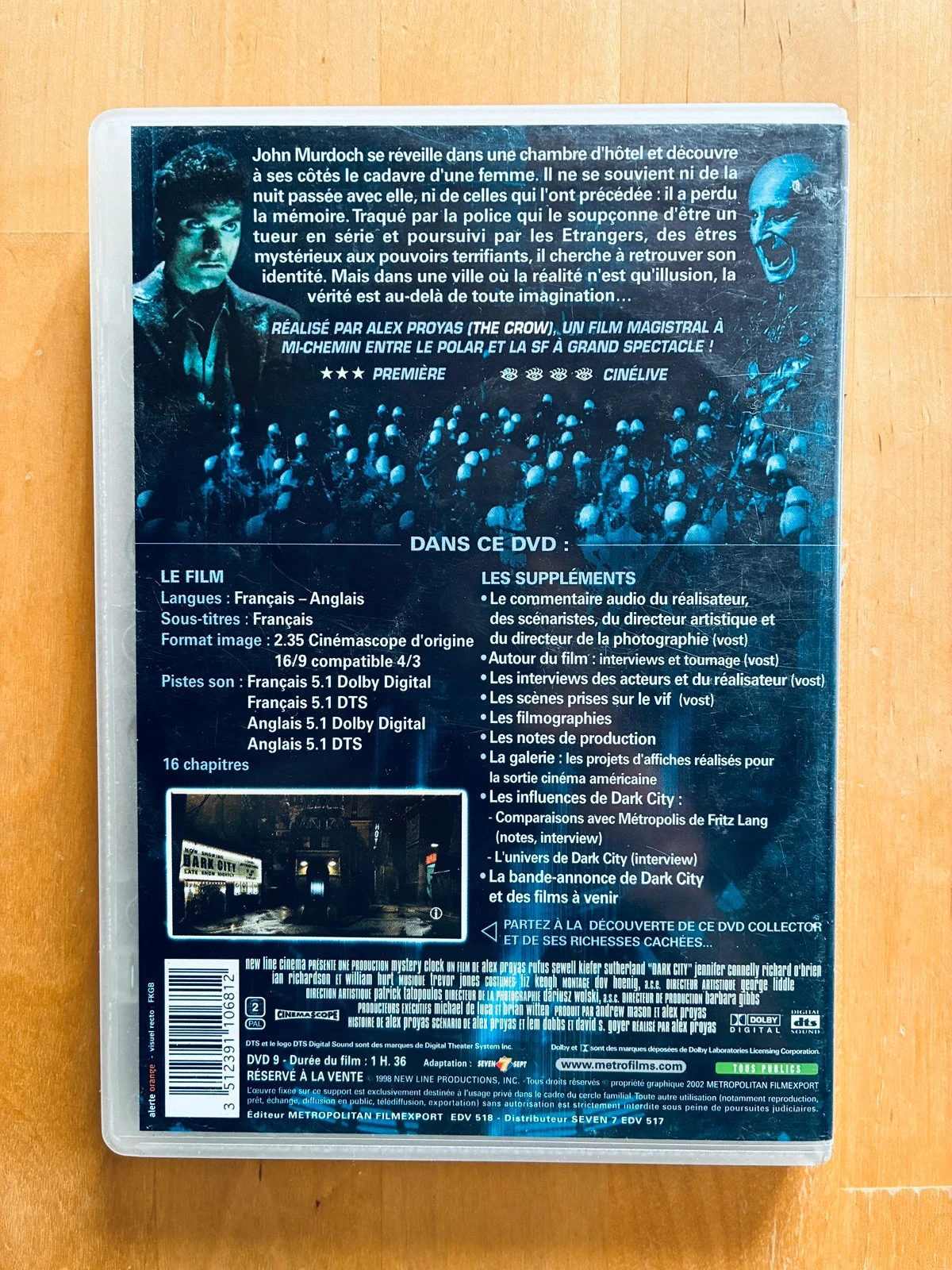 DVD Dark City de Alex Proyas edição prestige. – photo 3